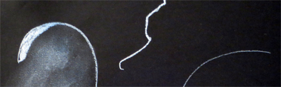 Bild Weiss auf Schwarz Fr 24: Weiss auf schwarzem Papier